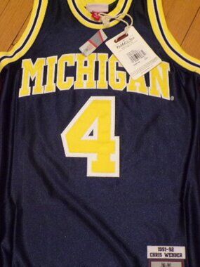 Chris Webber Michigan Wolverines Mitchell & Ness 1991/92 Authentic - S - NWT